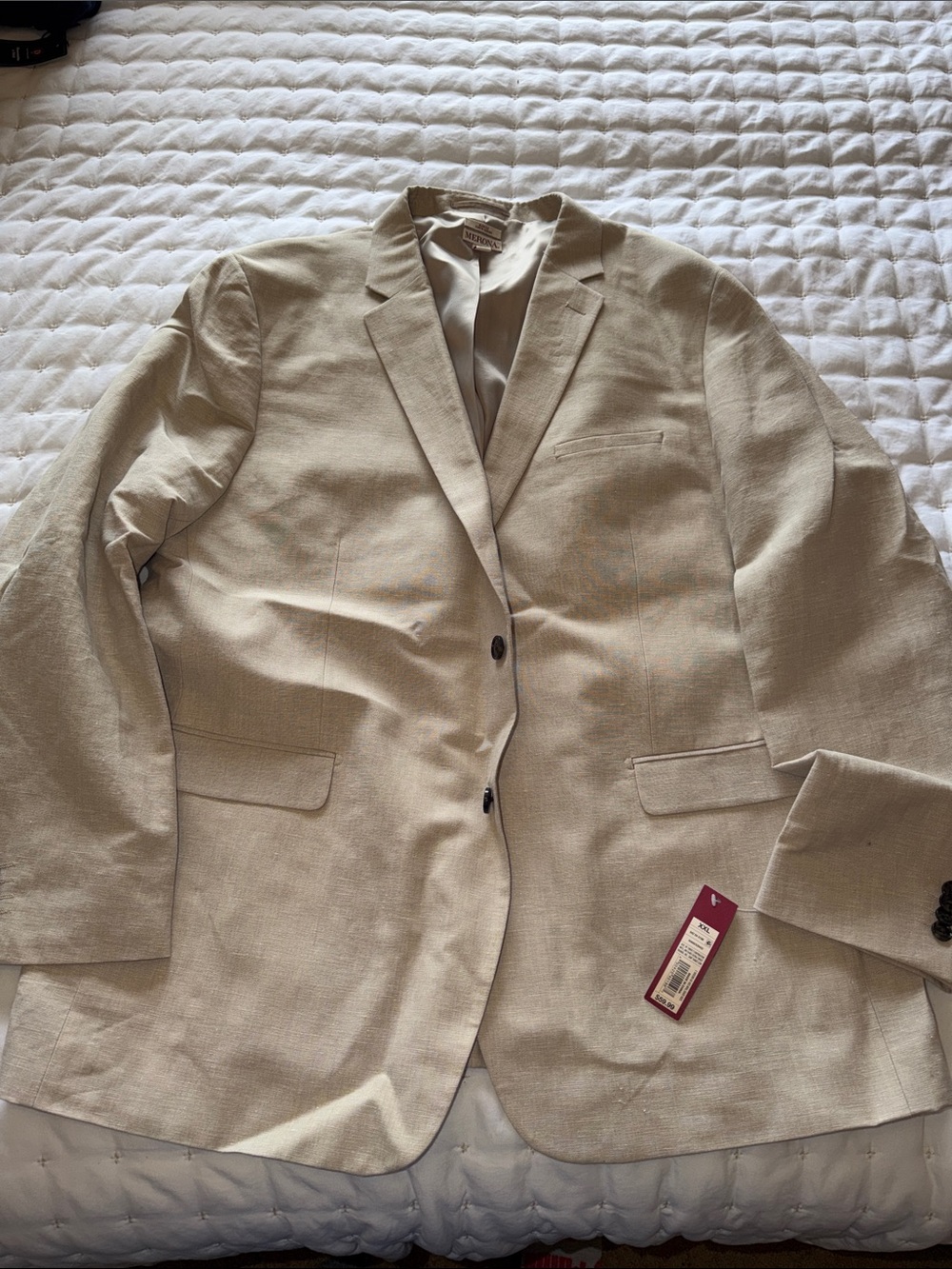 Merona Light Beige Linen-Blend Sport Coat - Two-Button Blazer